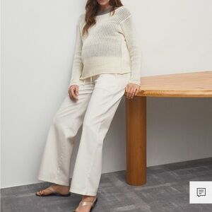 NWT Mango Cotton Maternity Pants with Adjustable Drawstring